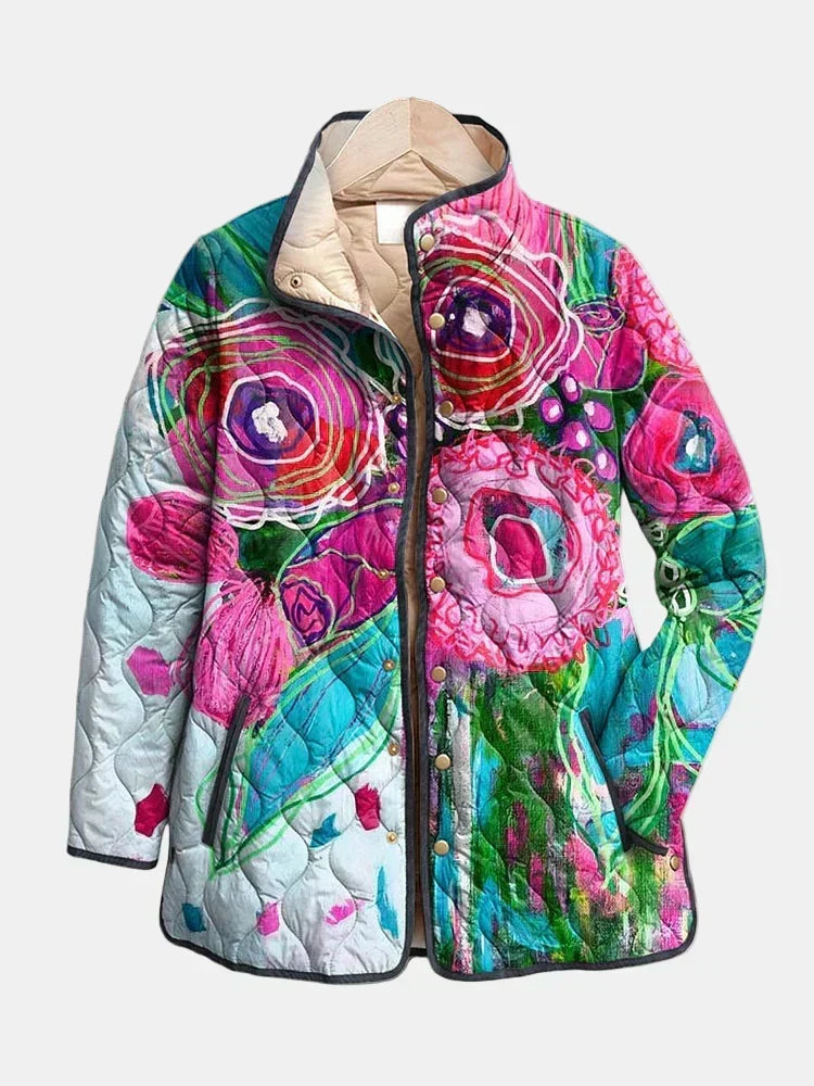 Joanna | Elegant Floral Patterned Jacket