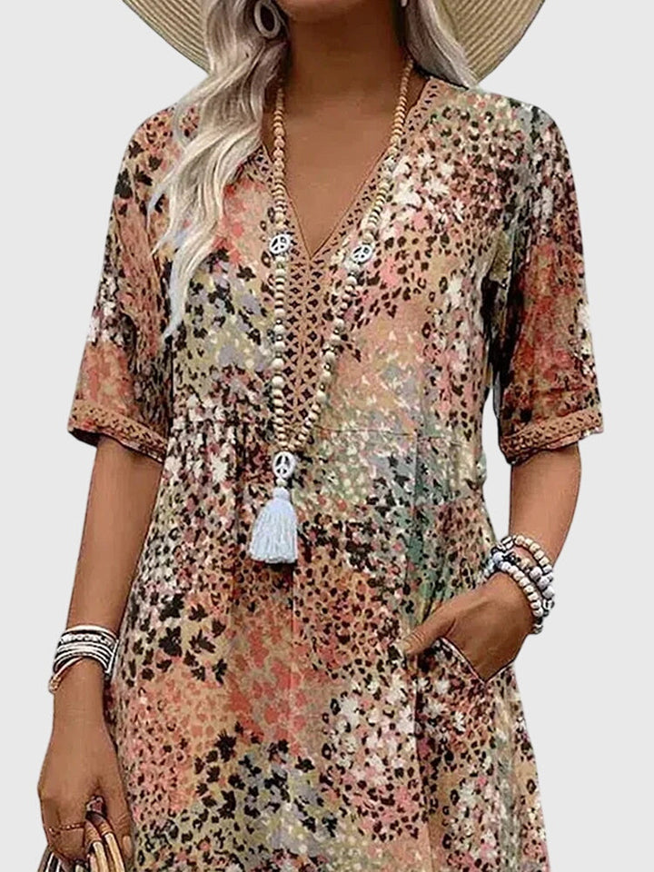 Rikkie | Elegant Floral Midi Dress