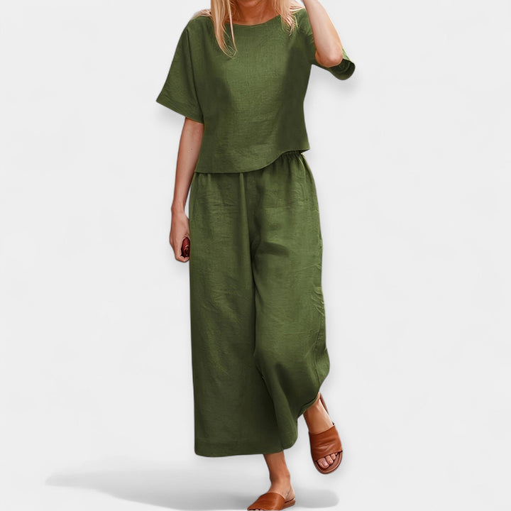 Seren | Breezy Short Sleeve Pantsuit