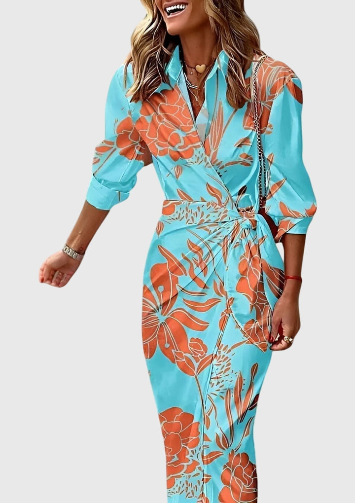 Magnolia | Elegant Wrap Dress with Print