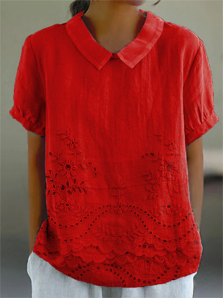 Janie | Floral Embroidered Shirt