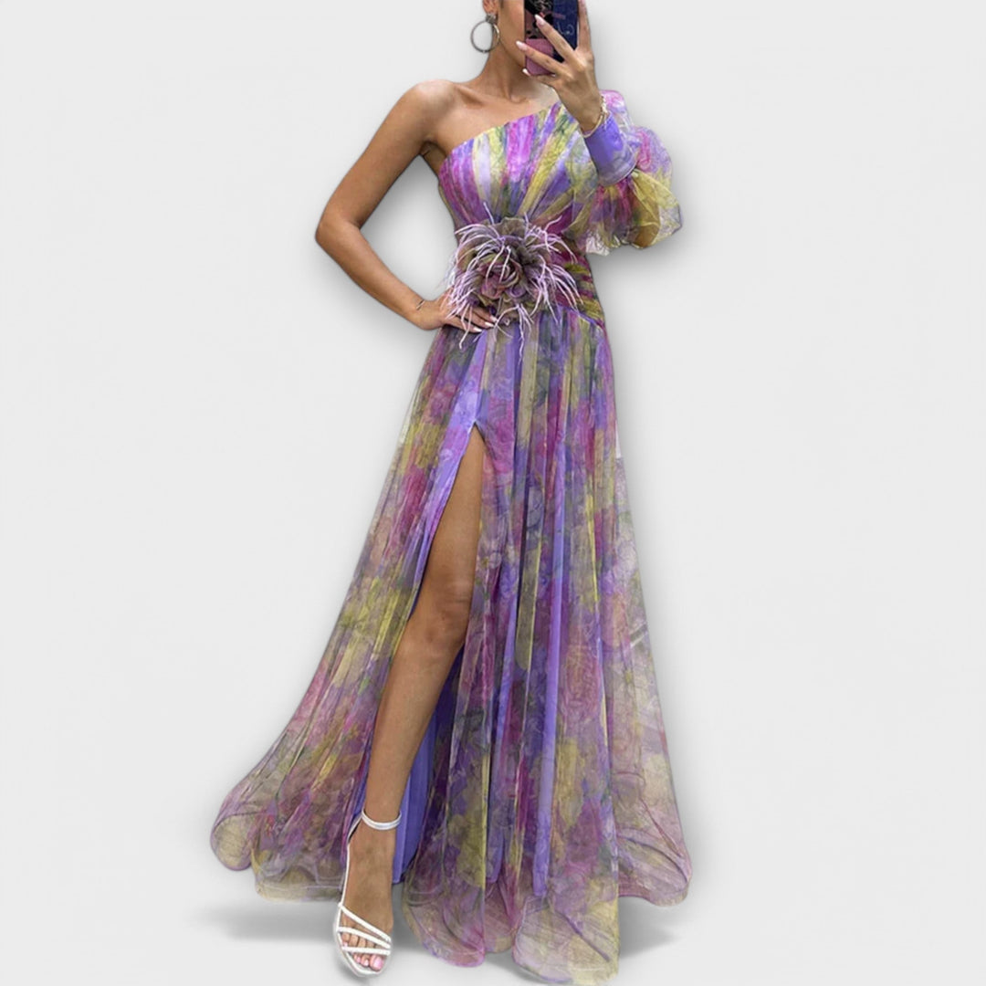 Madeleine | Elegant Evening Dress with One Shoulder and Slimming Waist