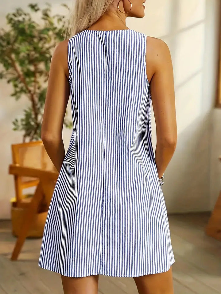 Isabeau | Stylish Striped Summer Dress with Pockets