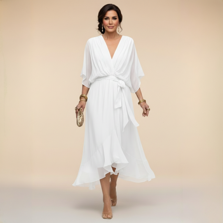 Kendyl | Sandra Chiffon V-Neck Dress