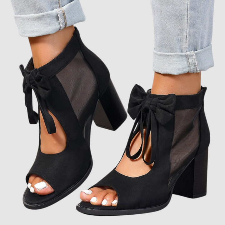 Nira | Bow Charm Orthopedic Heels