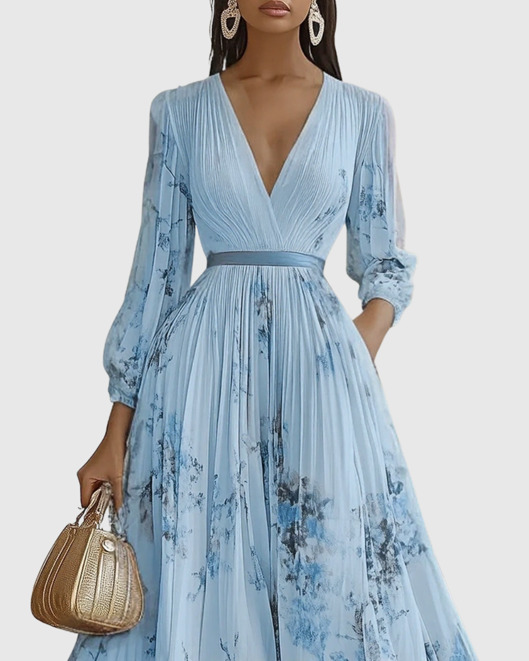 Fern | Elegant Pleated Maxi Dress
