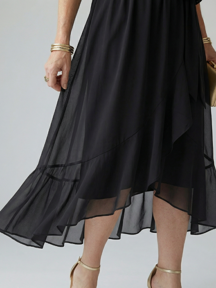 Alanna | Light Drape Midi Dress