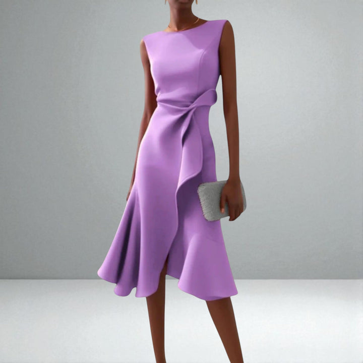 Therese | Elegant Draped Midi Dress