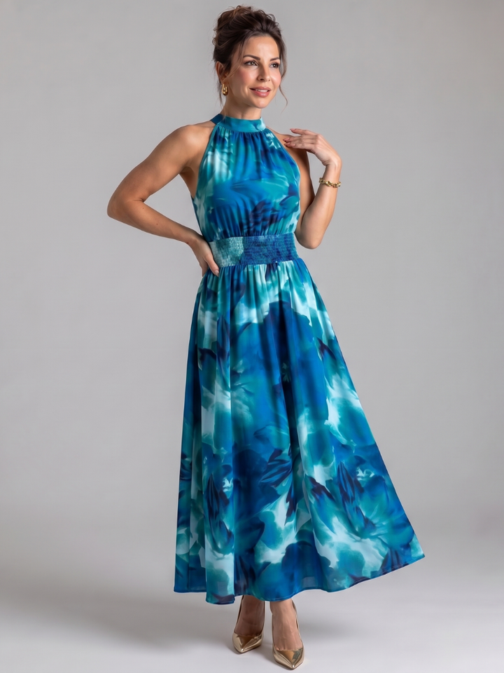 Aria | Abstract Print Midi Dress