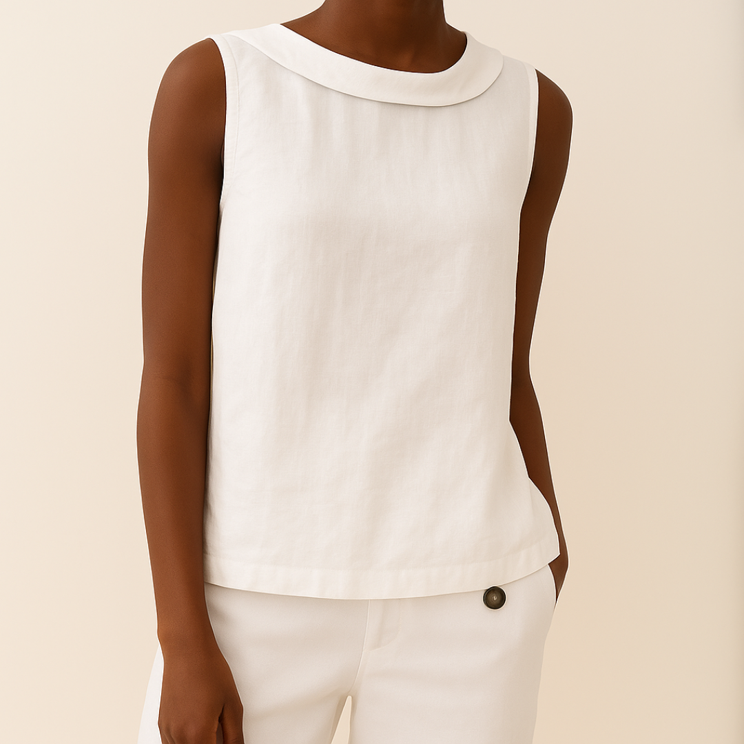 Hunter | Sleeveless Roll Collar Top