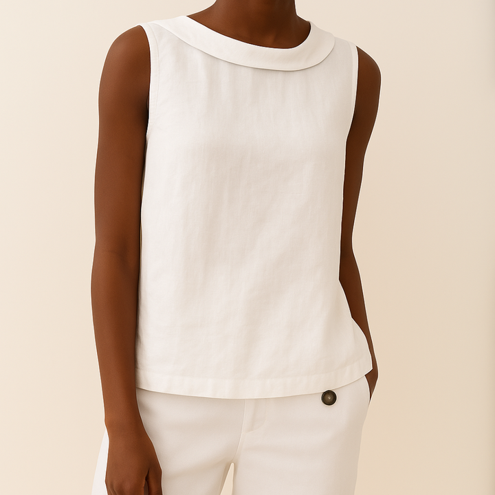 Hunter | Sleeveless Roll Collar Top