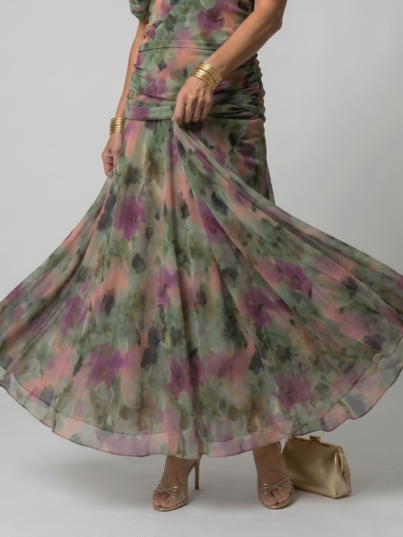 Ava | Off-Shoulder Flow Midi Dress