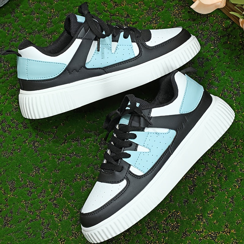 Janet – Lace-Up Colorblock Platform Sneakers