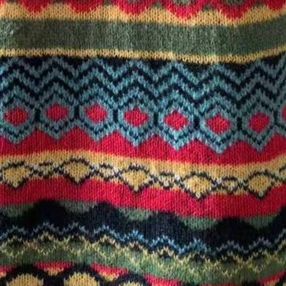 Lena – Bohemian Knit Sweater with Folk Pattern