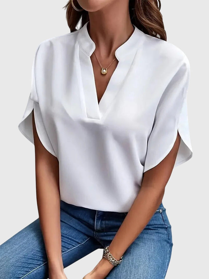 Maila | Soft and Elegant V-Neck Shirt