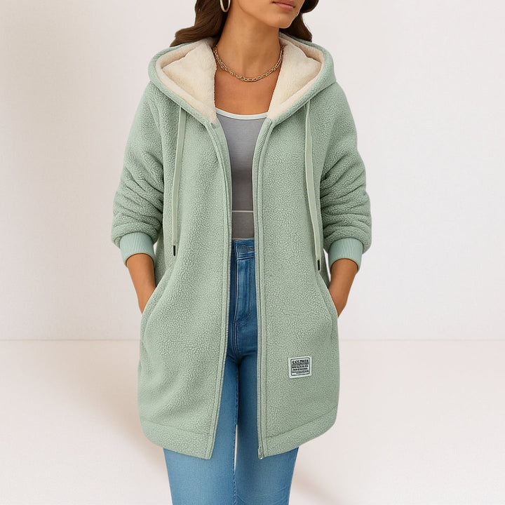 Juliette – Longline Hooded Sherpa Coat