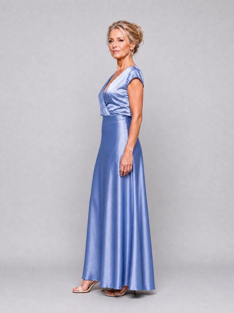 Hazel | Cap Sleeve Wrap Maxi Dress