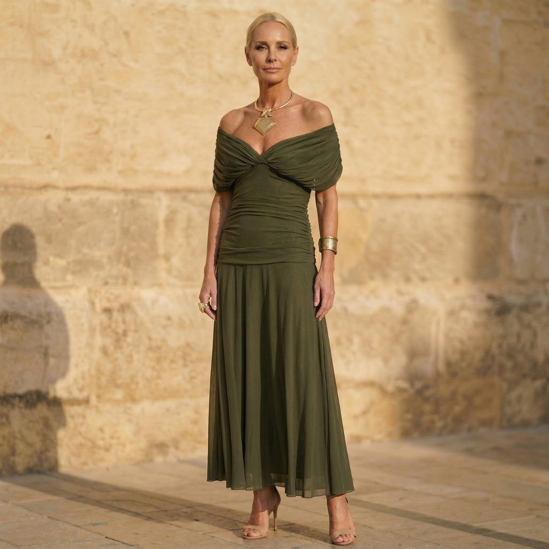 Shada | Elegant Green Dress