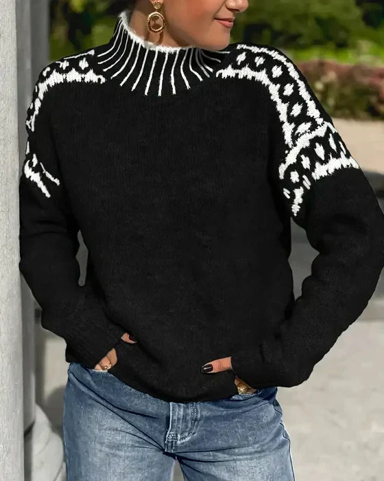 Jessica – Nordic Knit Turtleneck Sweater