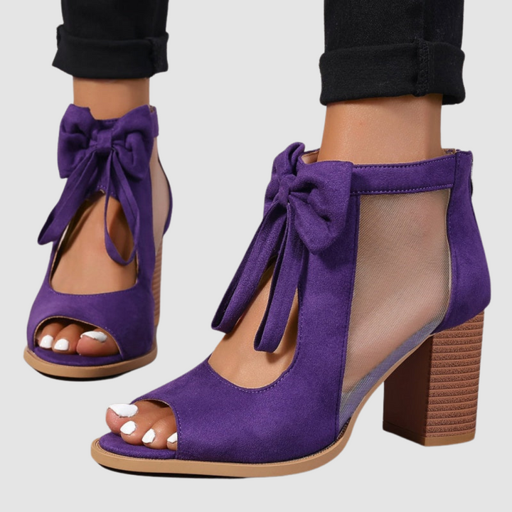 Nira | Bow Charm Orthopedic Heels