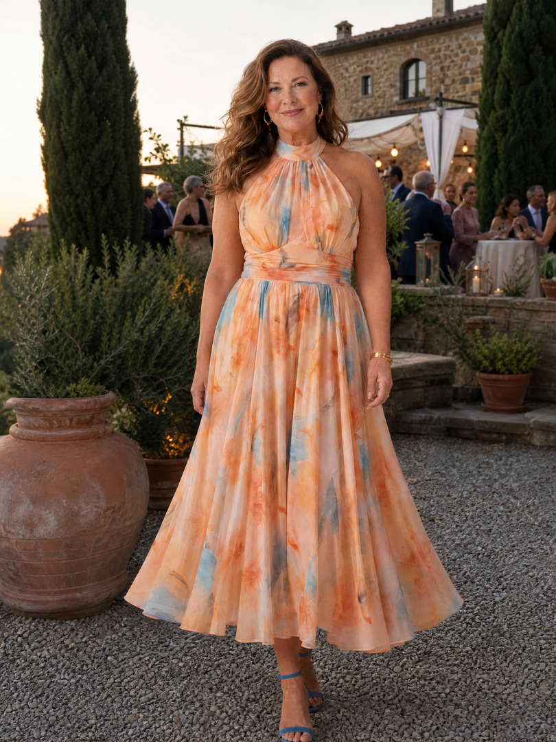 Emily | Soft Halter Midi Dress