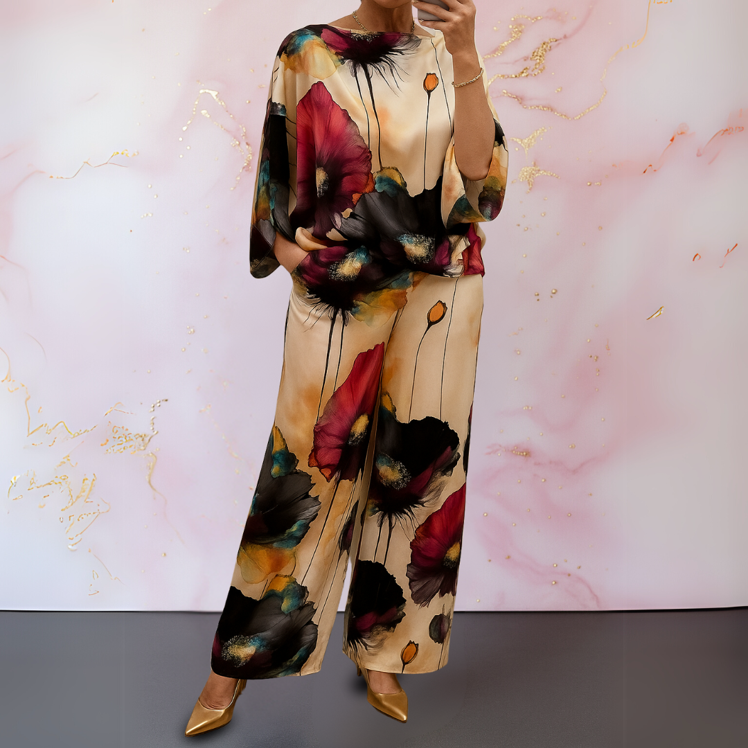 Delia | Satin Two-Piece Women's Set