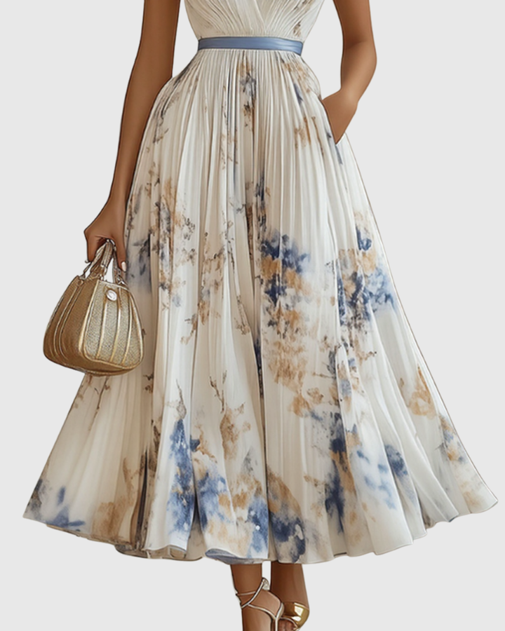 Fern | Elegant Pleated Maxi Dress