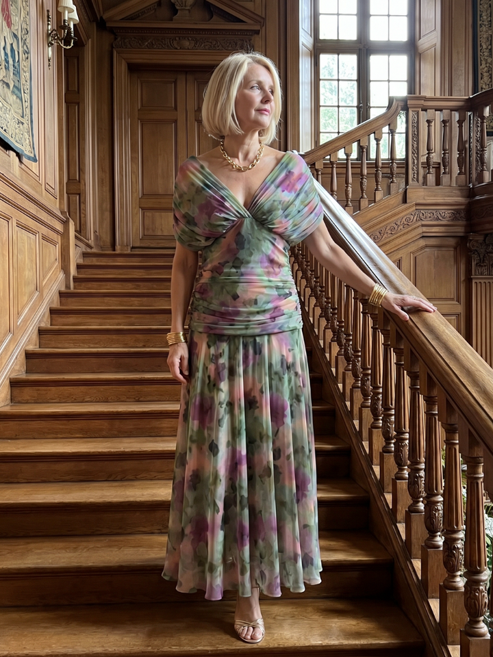 Ava | Off-Shoulder Flow Midi Dress