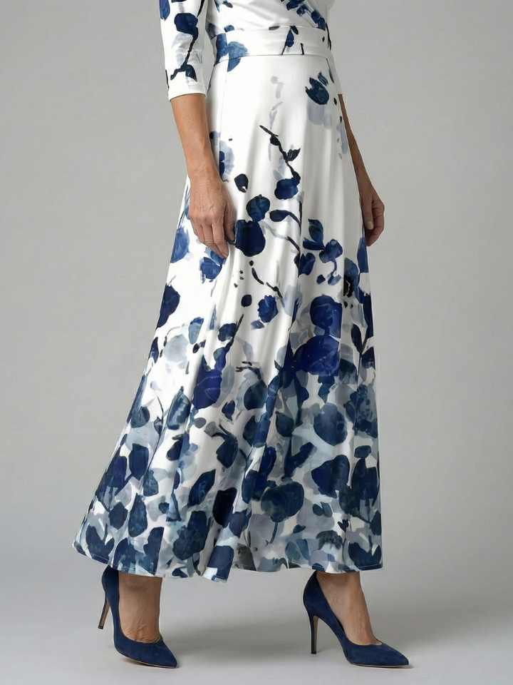 Brya | Cross Wrap Neck Midi Dress