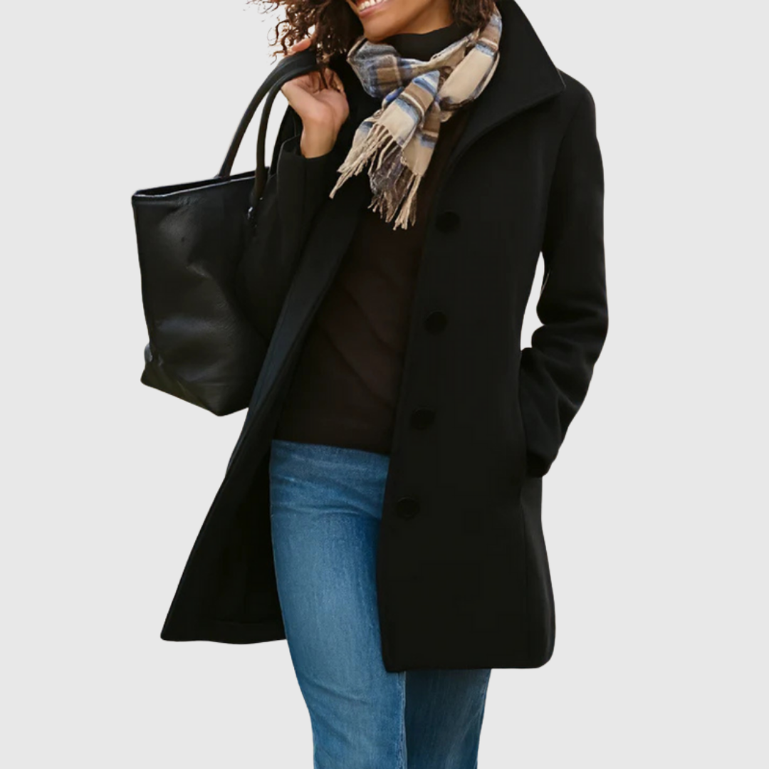Delilah – Classic Tailored Button-Front Coat