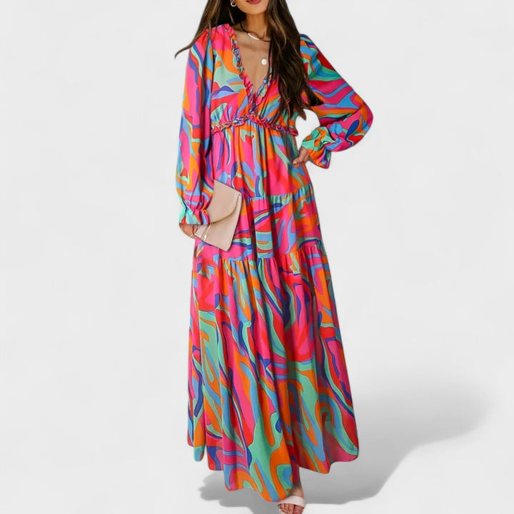 Forsythia | Floral Tiered Maxi Dress
