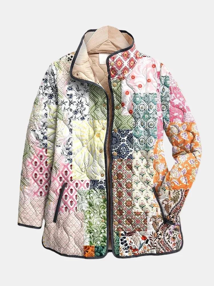Marianna | Casual Floral Print Quilted Jacket