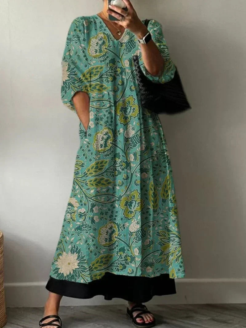 Gracelynn | Elegant Dress with Floral Print Paula