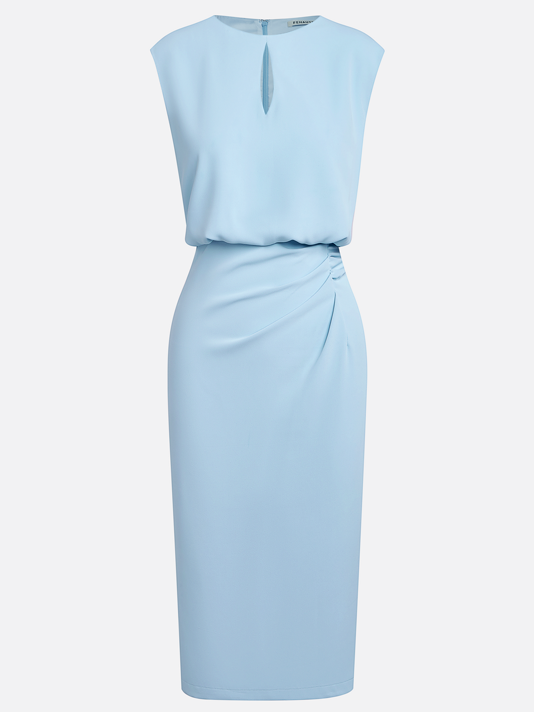 Jayda | Midi Dress with Side Draping and Sophisticated Charm