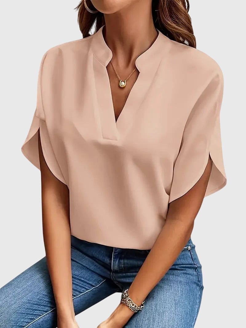 Maila | Soft and Elegant V-Neck Shirt