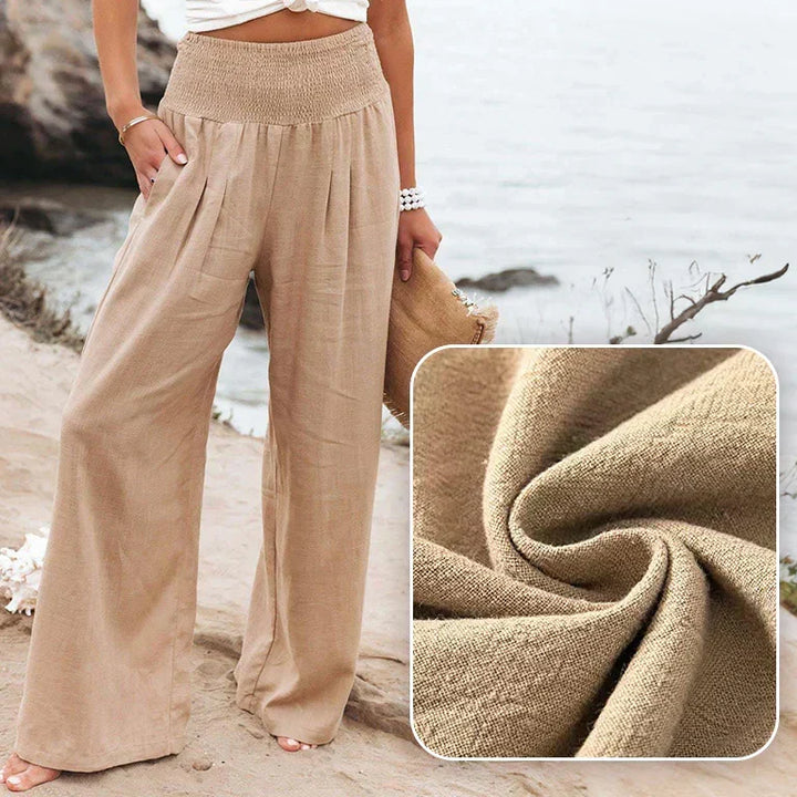 Krista | High Waist Cotton Pants