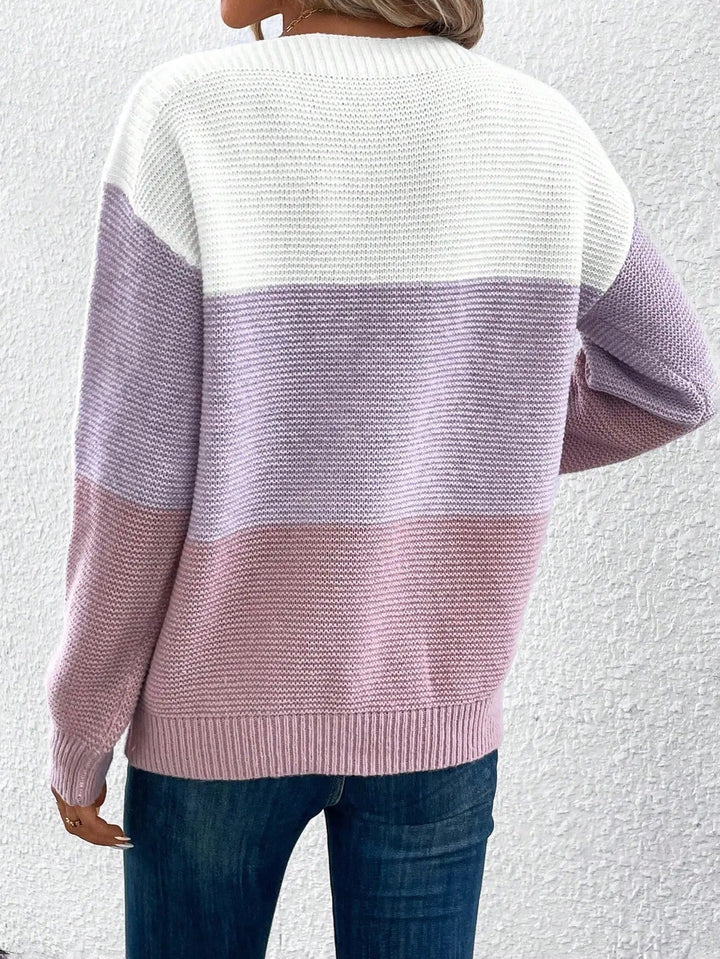 Rita – Color-block Knit Sweater