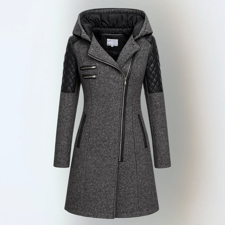 Ginger – Hooded Quilted Panel Winter Coat