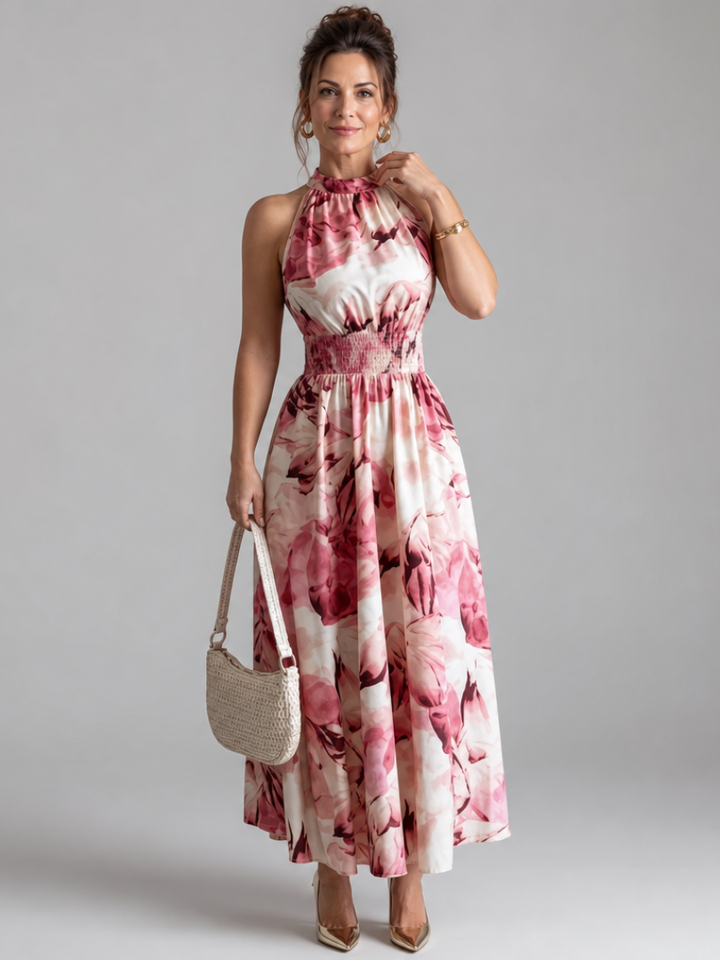 Aria | Abstract Print Midi Dress