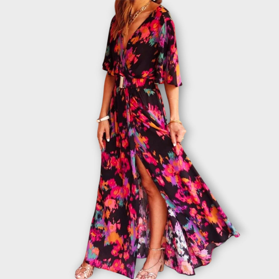 Marisa | Stylish Wrap Maxi Dress with Flowing Design