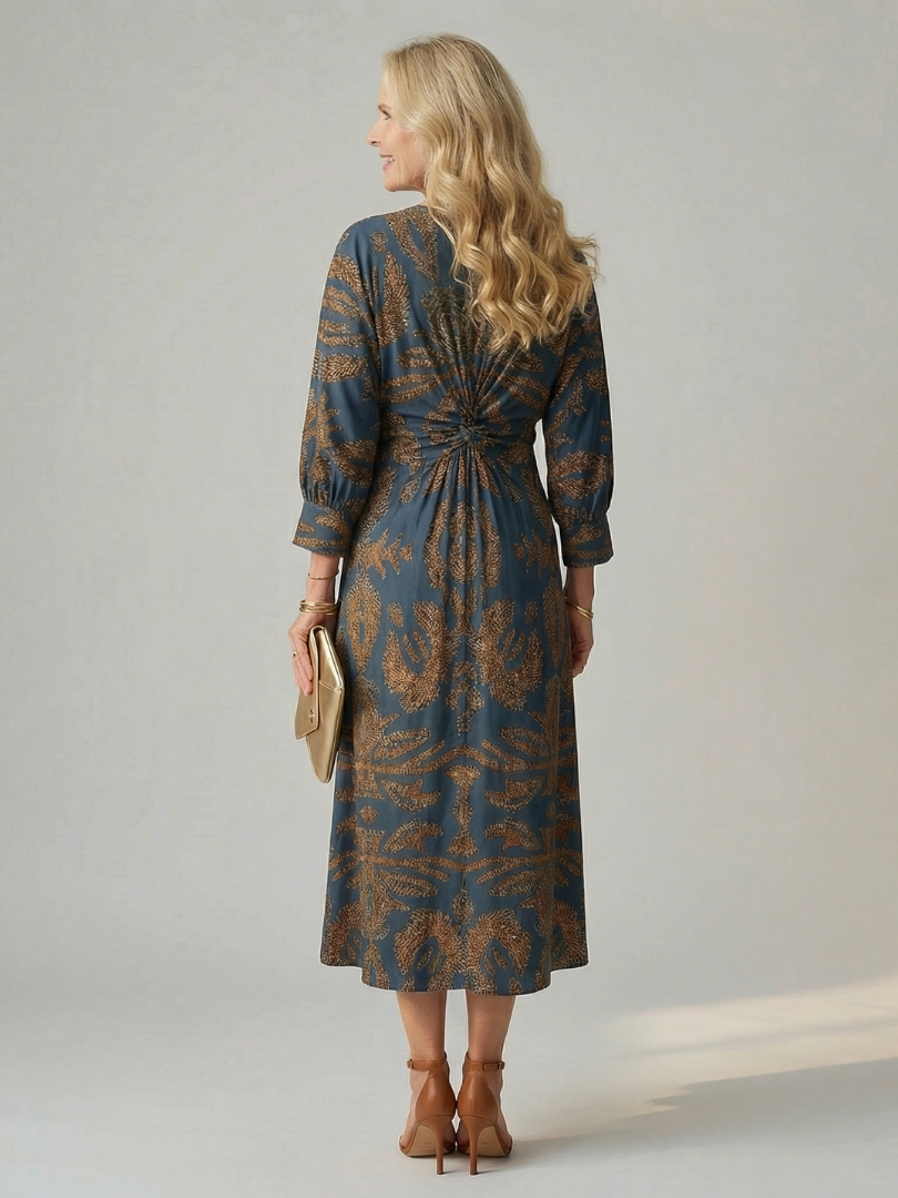 Mikayla | Natural Wrap Midi Dress