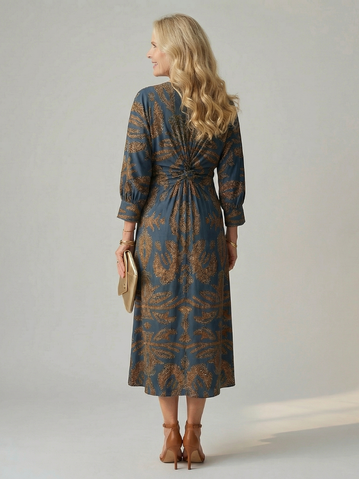 Mikayla | Natural Wrap Midi Dress