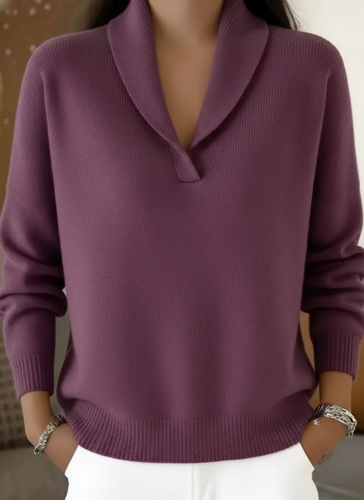 Antonine – Shawl Collar Knit Sweater