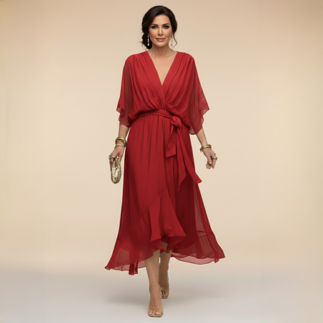 Kendyl | Sandra Chiffon V-Neck Dress