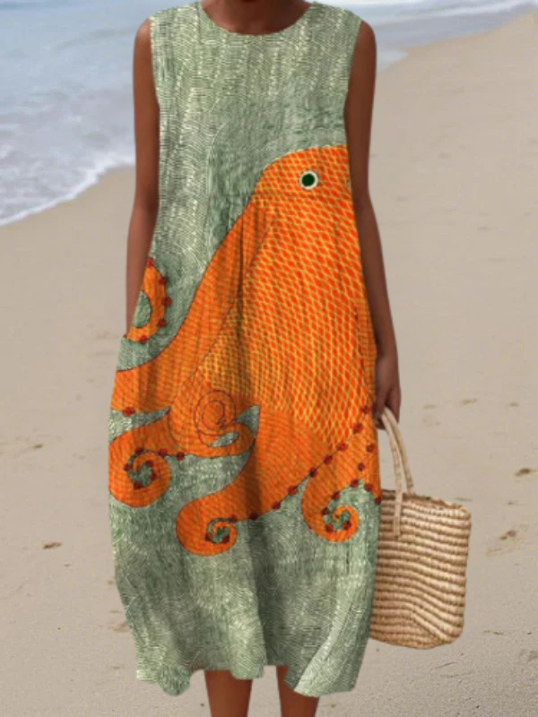 Mercedes | Oceanic Midi Dress
