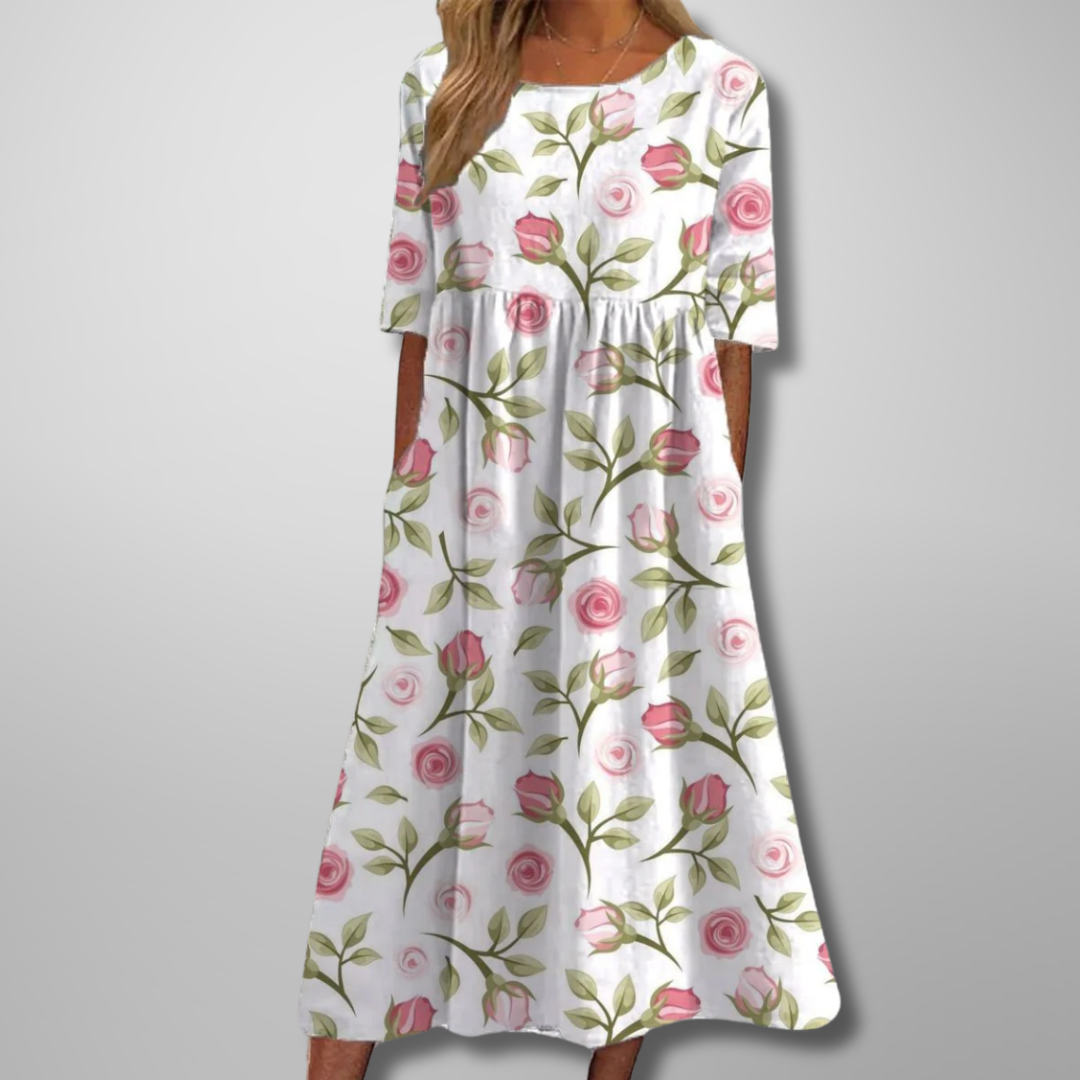 September | Relaxed Floral Midi Dress