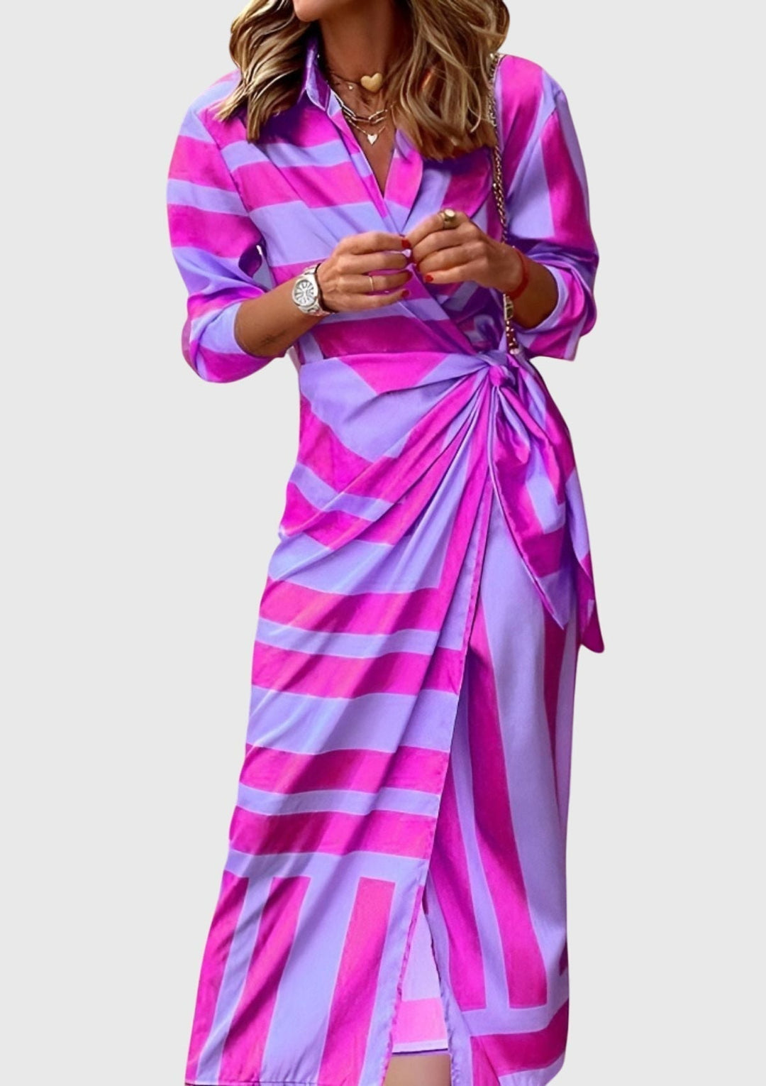 Magnolia | Elegant Wrap Dress with Print