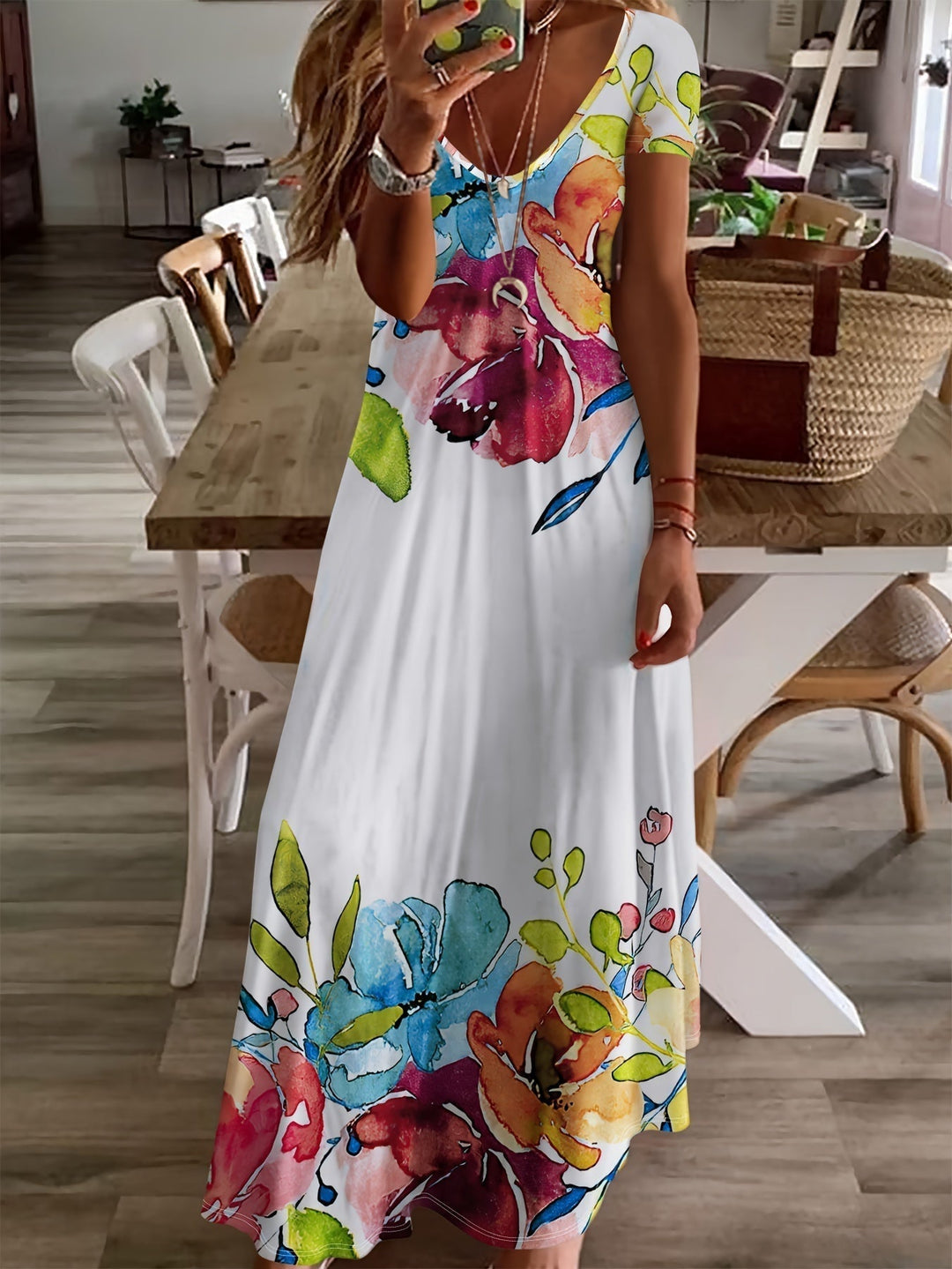 Cherry | Artistic Tummy-Flattering Dress