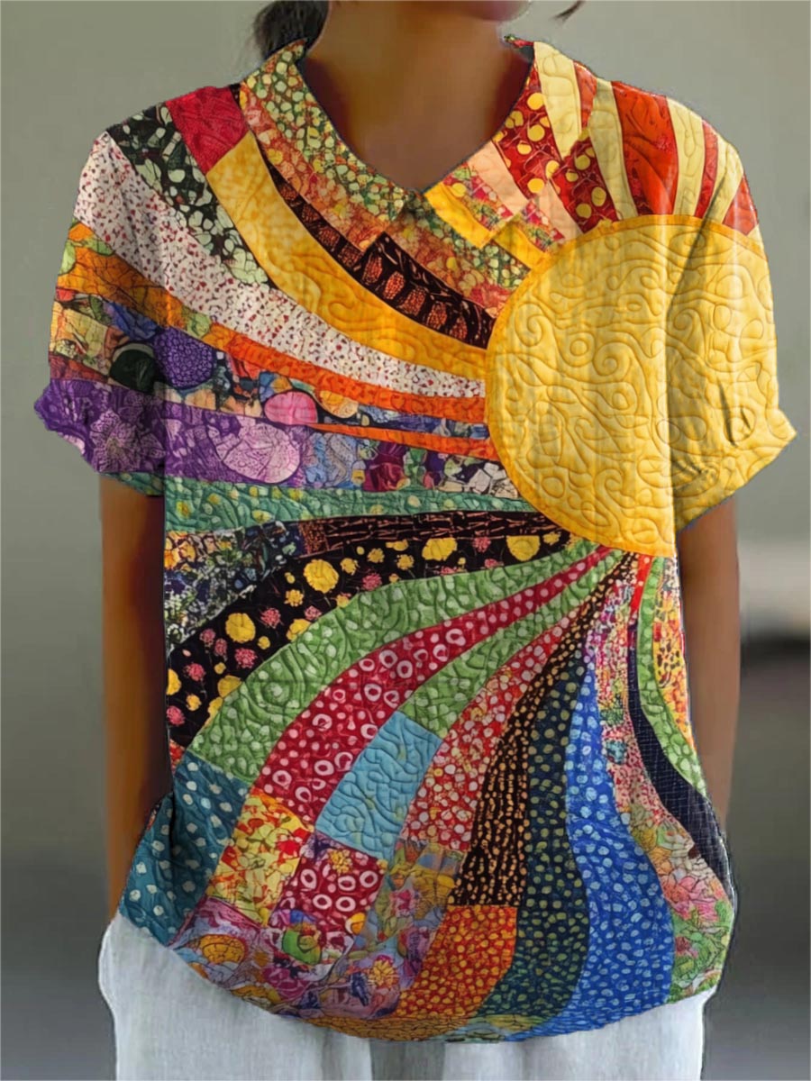 Rylie | Sunburst Patchwork Shirt
