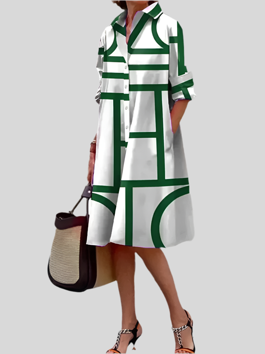 Maia | Geometric Midi Dress
